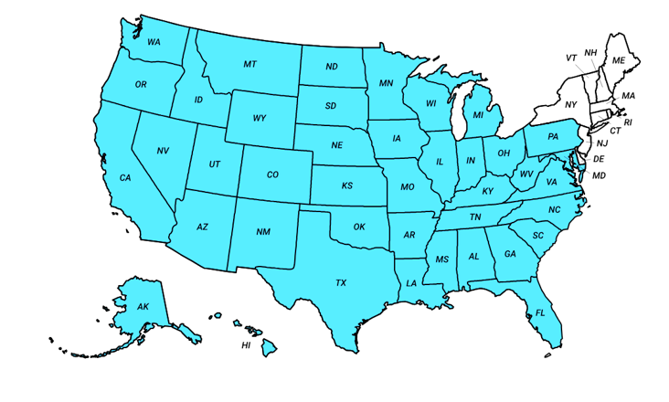 MortgageOne Inc. consumer lending footprint across 41 states and Washington, DC