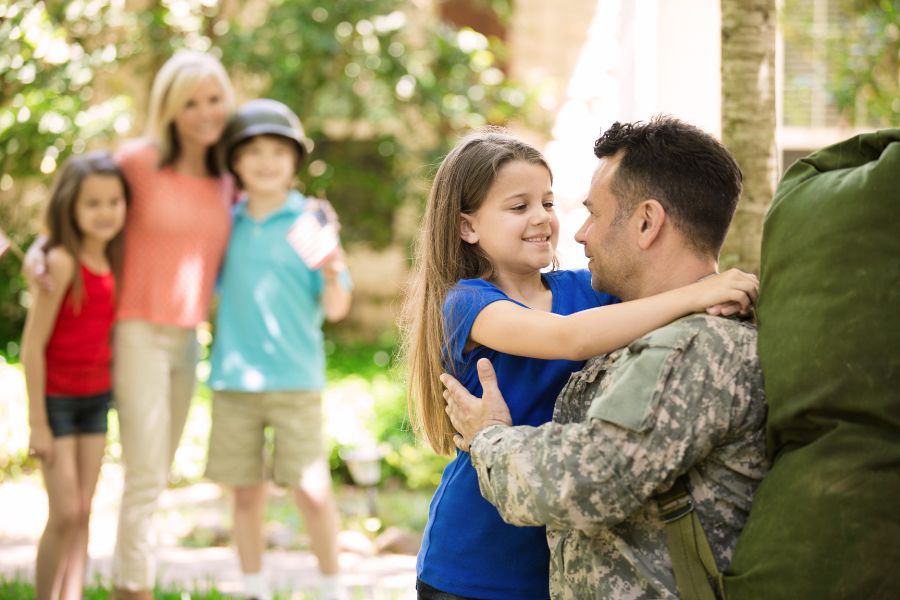 veteran with his family buying a home with his 2nd va loan
