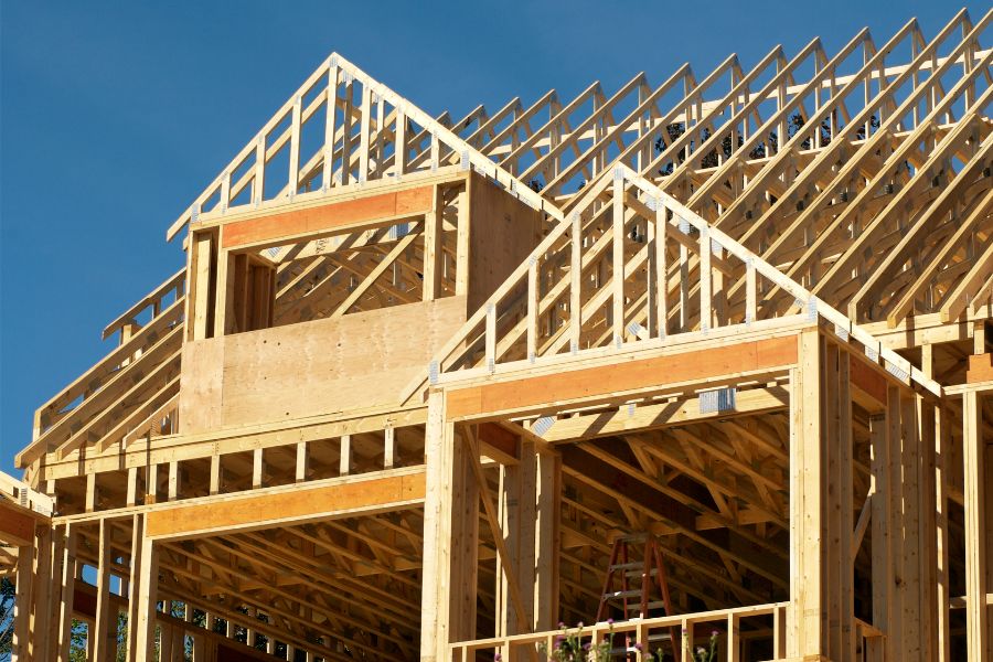 home under construction in Redding with financing from Chris Lamm