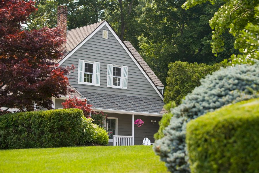 View of a home in Redding from the lawn